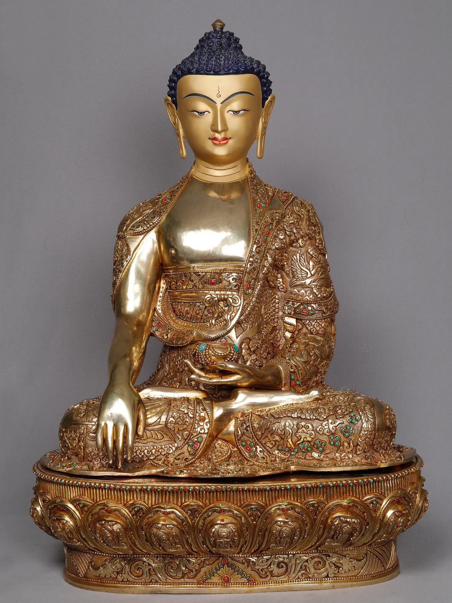 22" Lord Shakyamuni Buddha From Nepal | Handmade Sculpture