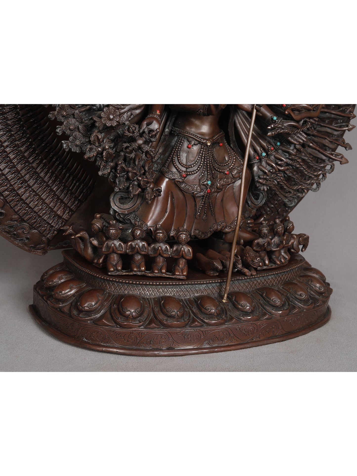 Ushnishasitatapatra From Nepal | Handmade Copper With Gold Statue