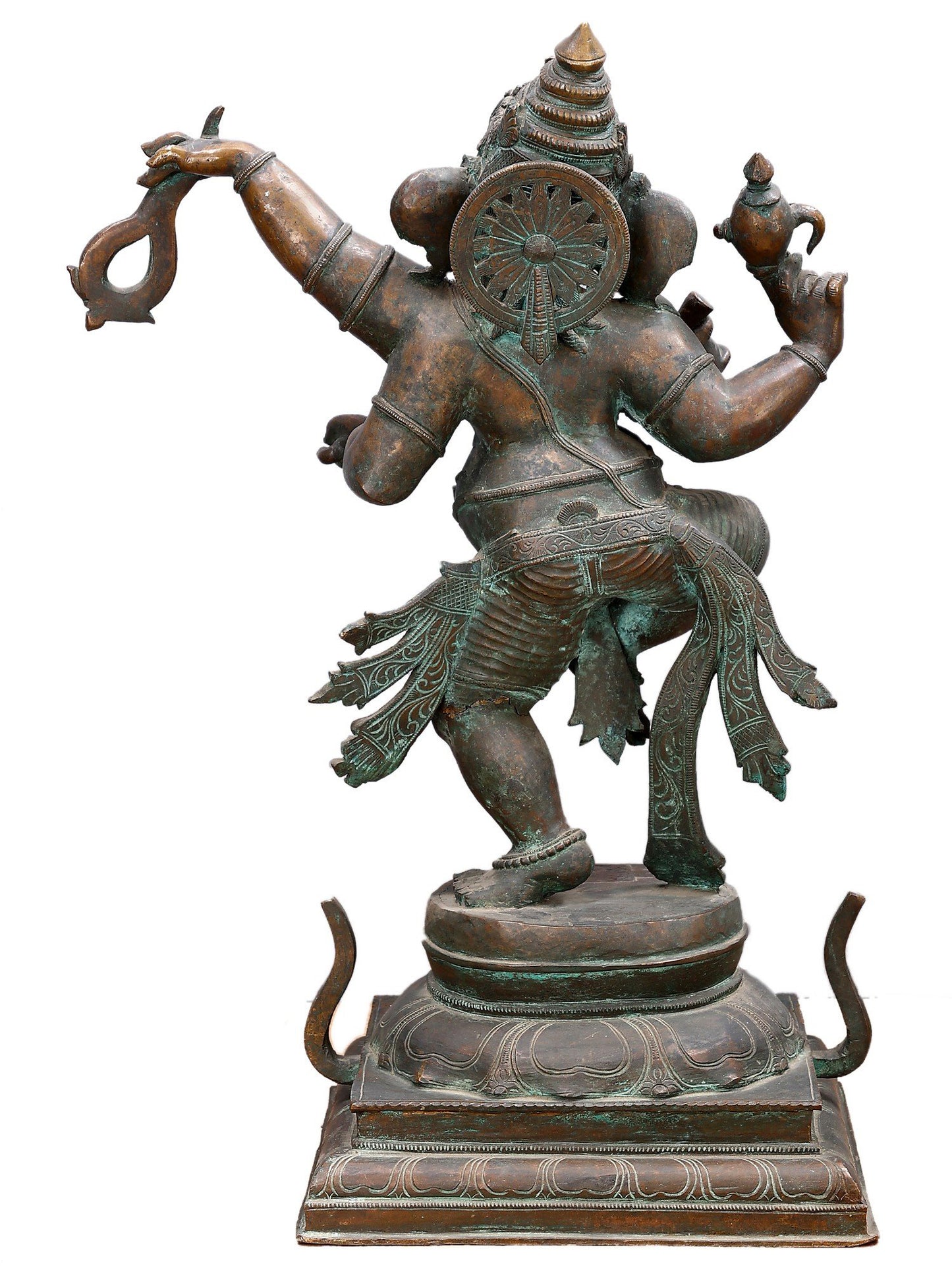 26" Dancing Ganesha Bronze Sculpture | Decorative Bronze Idol | Figurine For Gifting | Bronze Statue For Temple