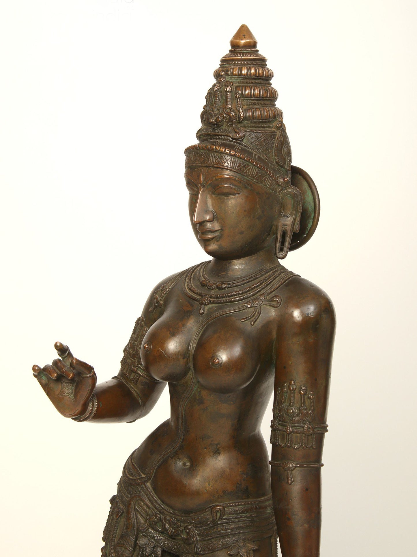 48" Large Goddess Sivagami (Devi Uma) | Bronze Sculpture | Bronze Statue For Temple