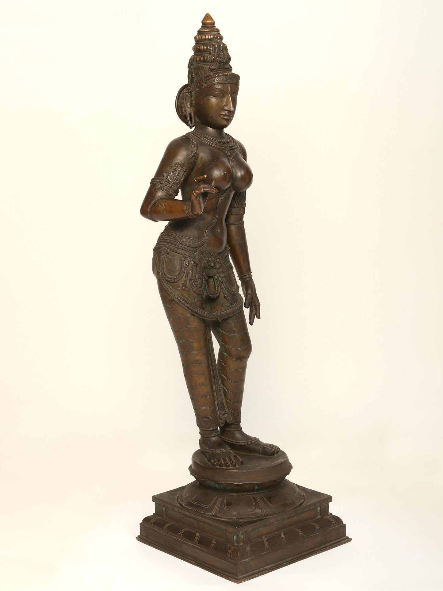 48" Large Goddess Sivagami (Devi Uma) | Bronze Sculpture | Bronze Statue For Temple