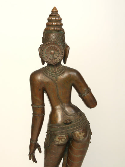 48" Large Goddess Sivagami (Devi Uma) | Bronze Sculpture | Bronze Statue For Temple