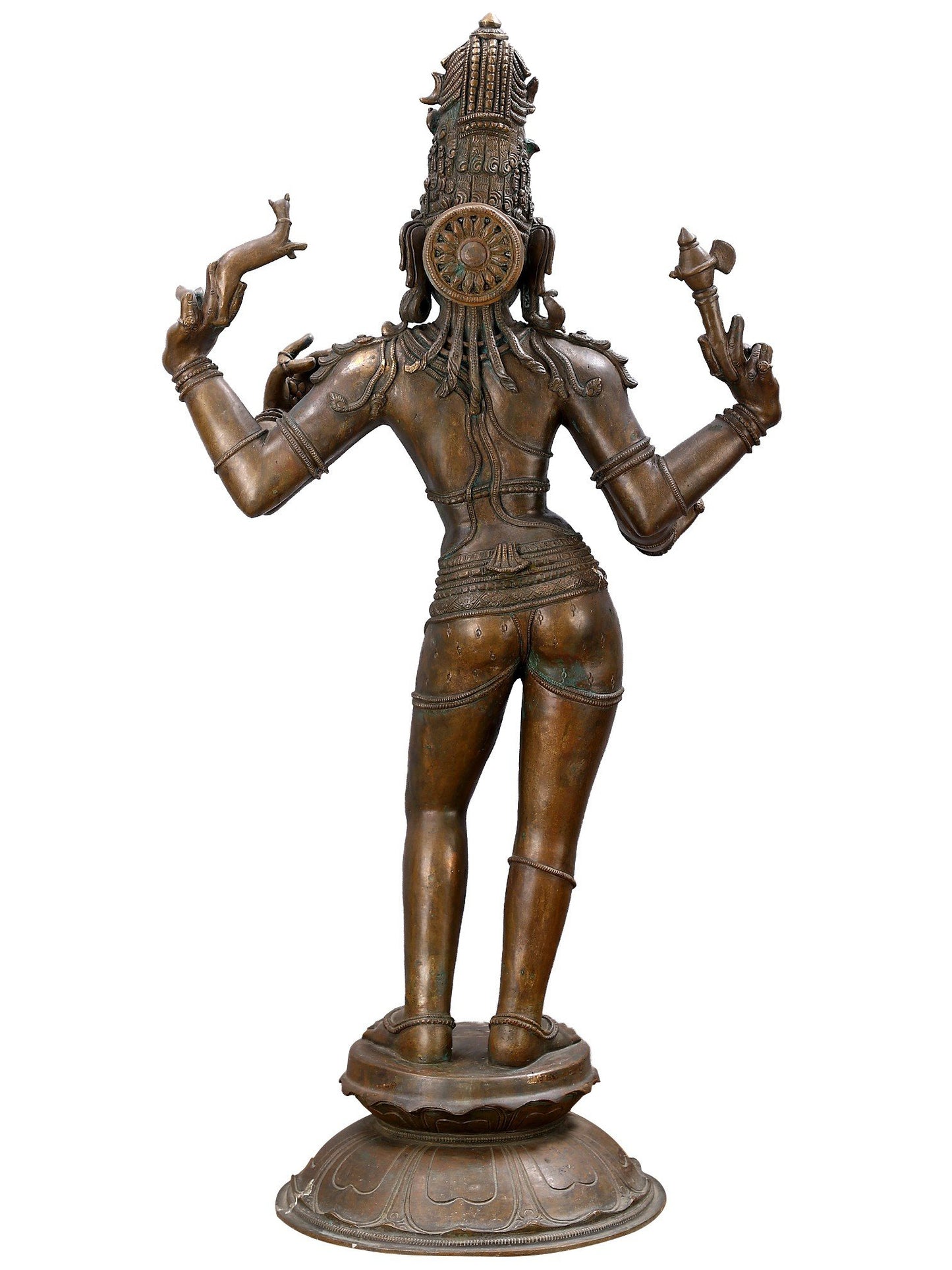 34" Large Lord Pashupatinath Form Of Lord Shiva | Decorative Bronze Idol | Figurine For Gifting | Bronze Statue For Temple