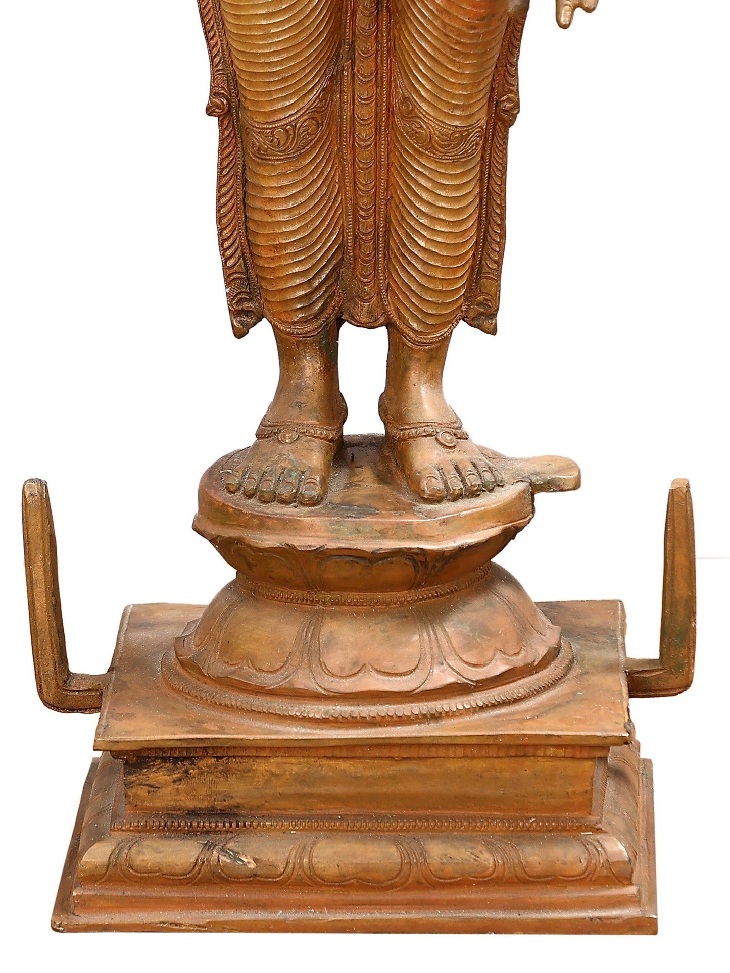 21" Standing Lord Vishnu Bronze Statue | Decorative Bronze Idol | Figurine For Gifting | Bronze Statue For Temple