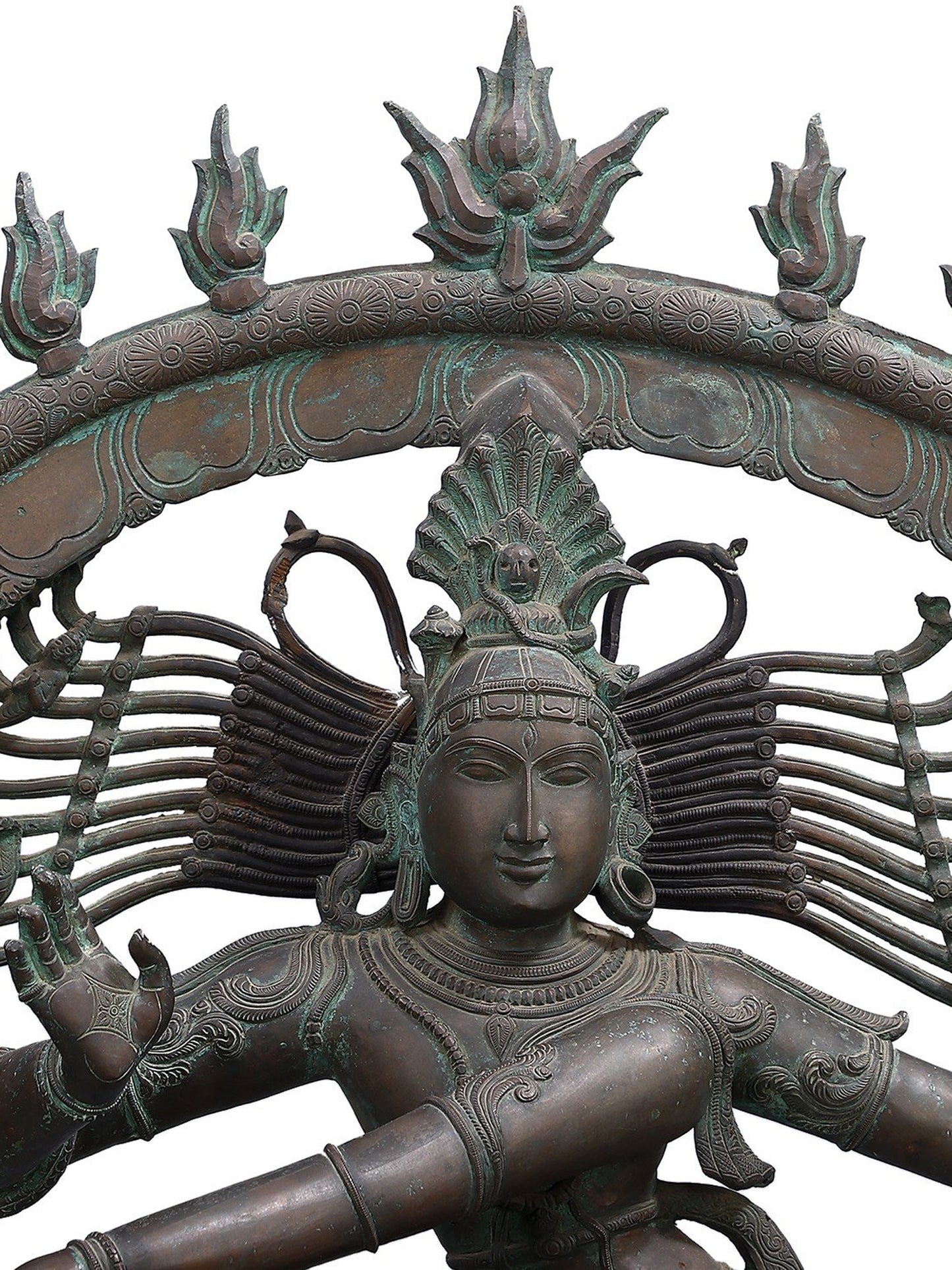 44" Large Nataraja (Dancing Shiva) Sculpture | Decorative Bronze Idol | Figurine For Gifting | Bronze Statue For Temple