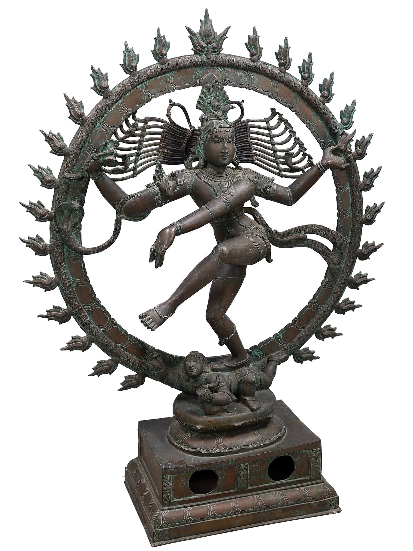 44" Large Nataraja (Dancing Shiva) Sculpture | Decorative Bronze Idol | Figurine For Gifting | Bronze Statue For Temple