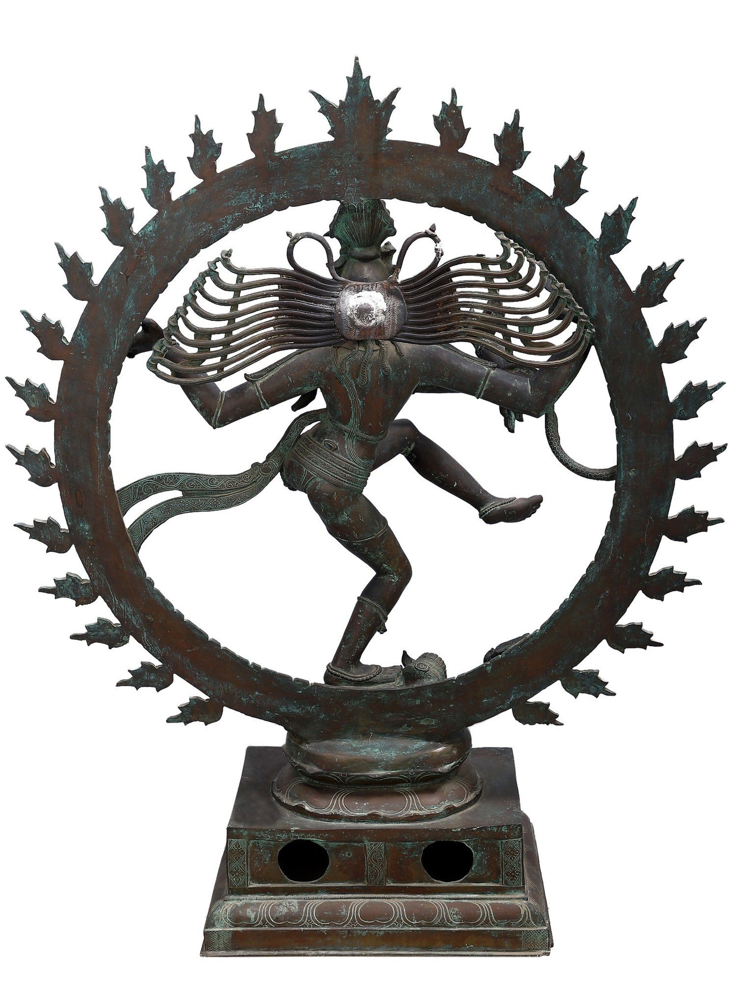 44" Large Nataraja (Dancing Shiva) Sculpture | Decorative Bronze Idol | Figurine For Gifting | Bronze Statue For Temple