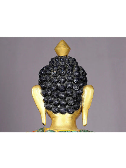 14" Wooden Lord Shakyamuni Buddha | Handmade Wooden Sculpture