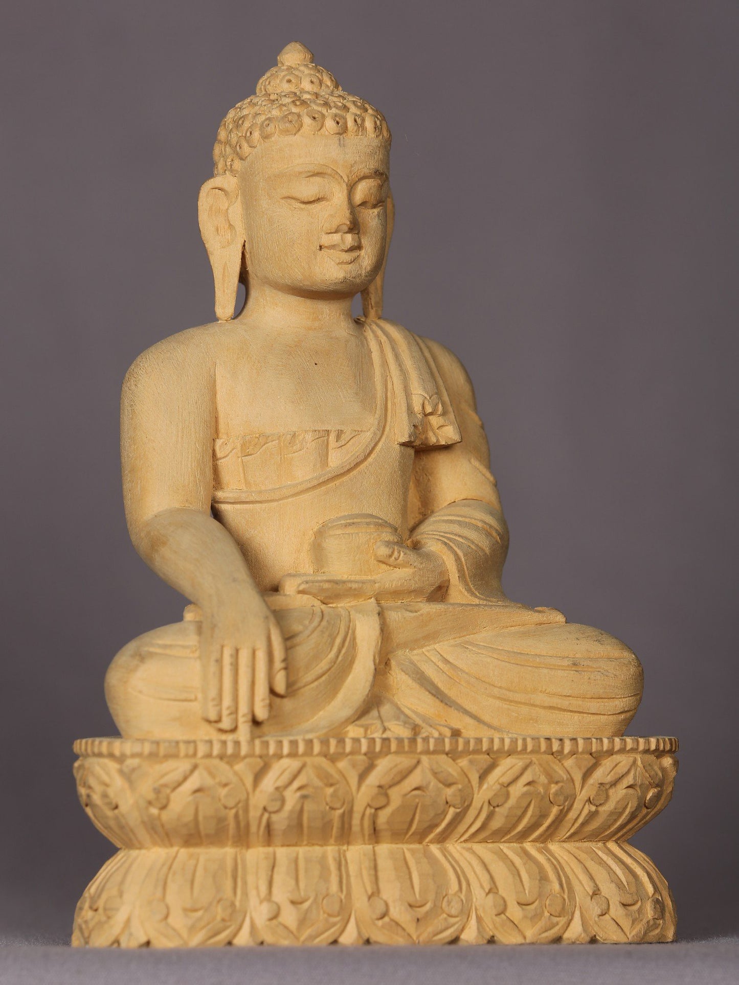 7" Small Sized Lord Shakyamuni Buddha Handcarved In Nepal