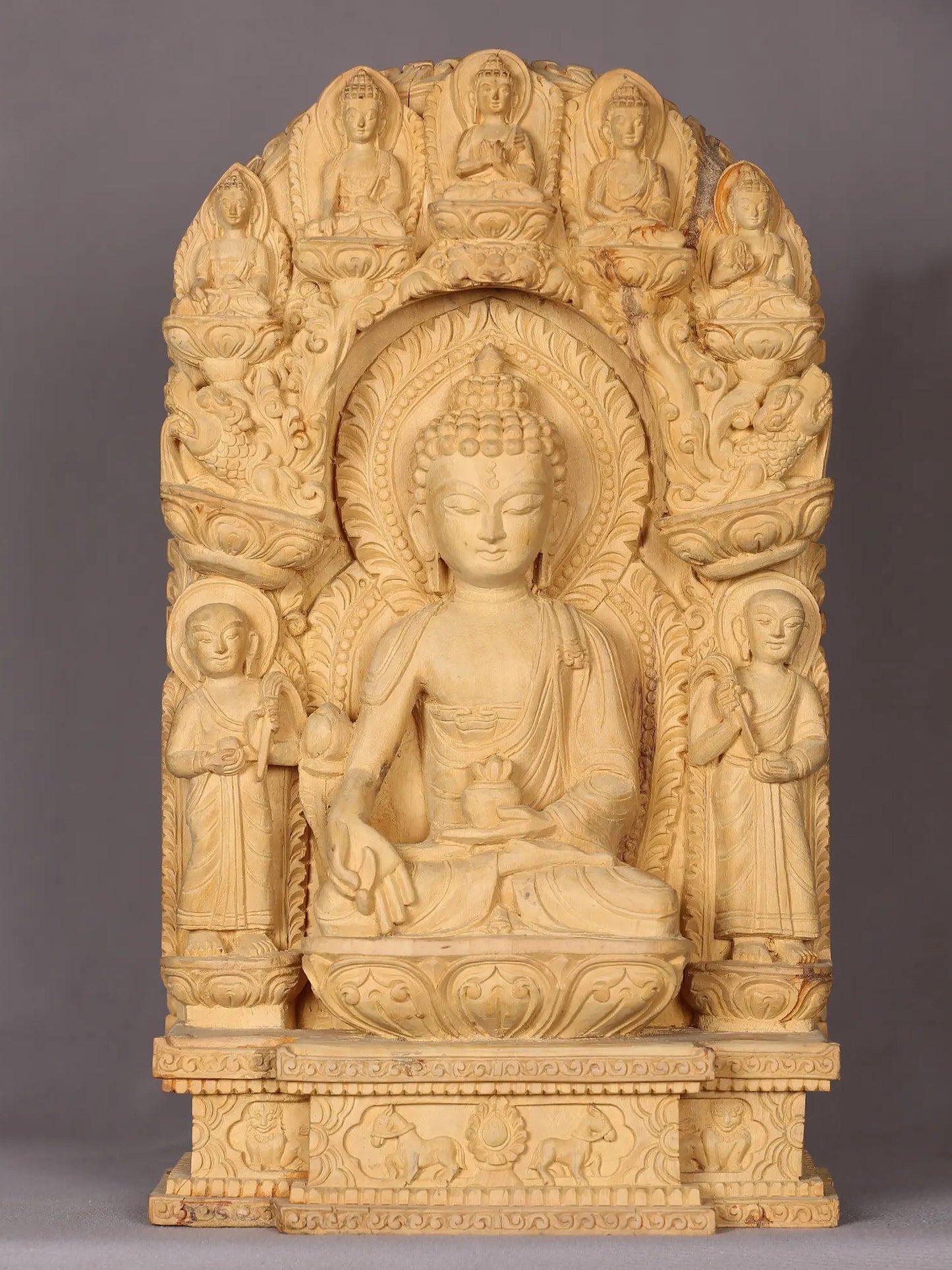 16" Lord Medicine Buddha (Bhaiṣajyaguru) | Handcarved In Nepal