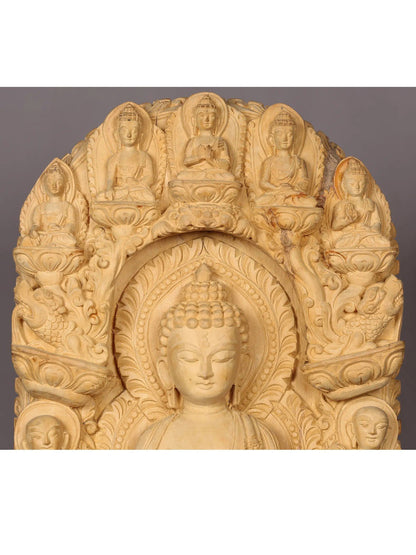 16" Lord Medicine Buddha (Bhaiṣajyaguru) | Handcarved In Nepal