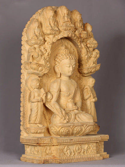 16" Lord Medicine Buddha (Bhaiṣajyaguru) | Handcarved In Nepal