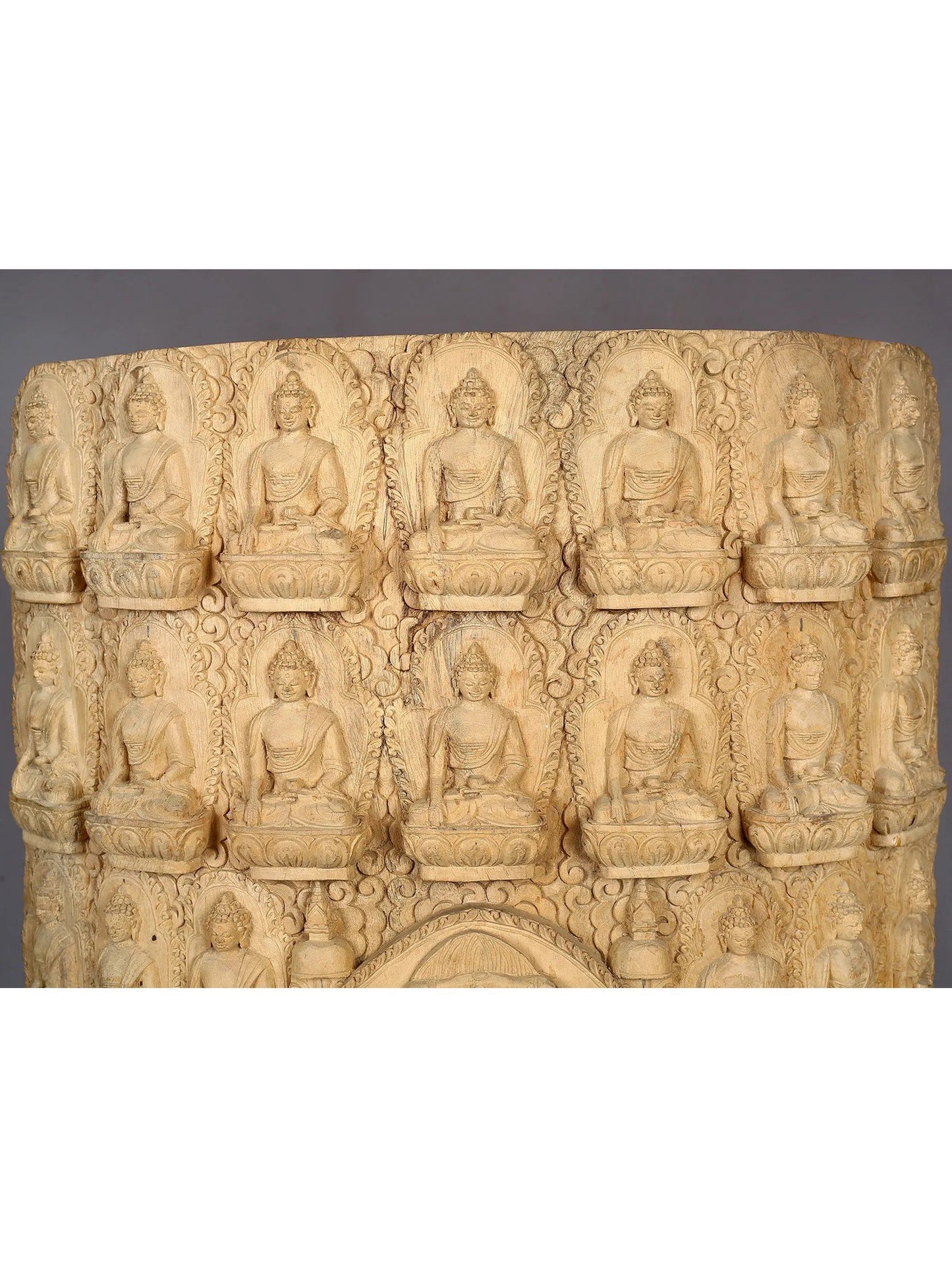 Stunning 36 Buddhas of Confession with Shakyamuni Handcarved In Nepal (Rare Artwork)