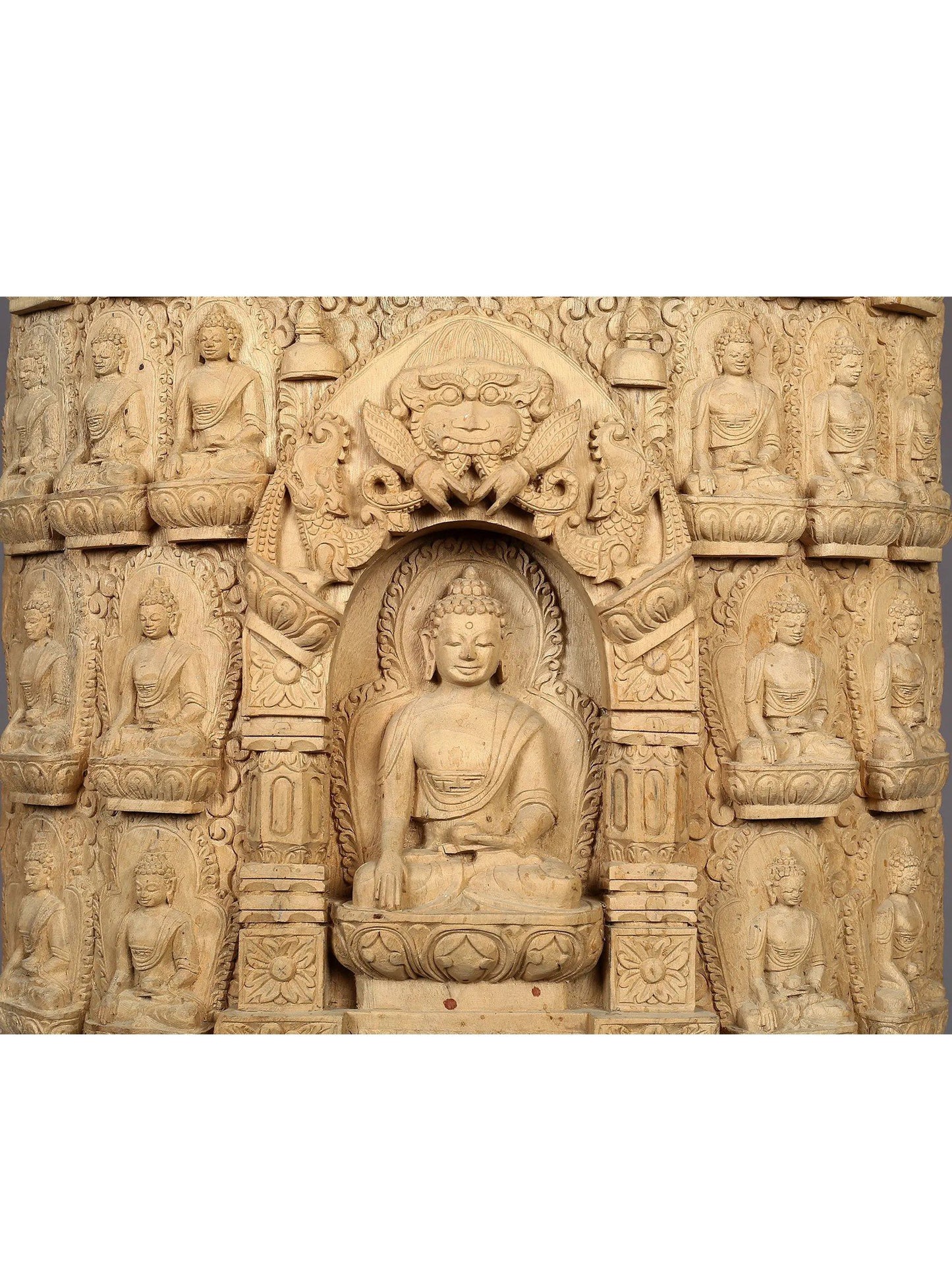 Stunning 36 Buddhas of Confession with Shakyamuni Handcarved In Nepal (Rare Artwork)