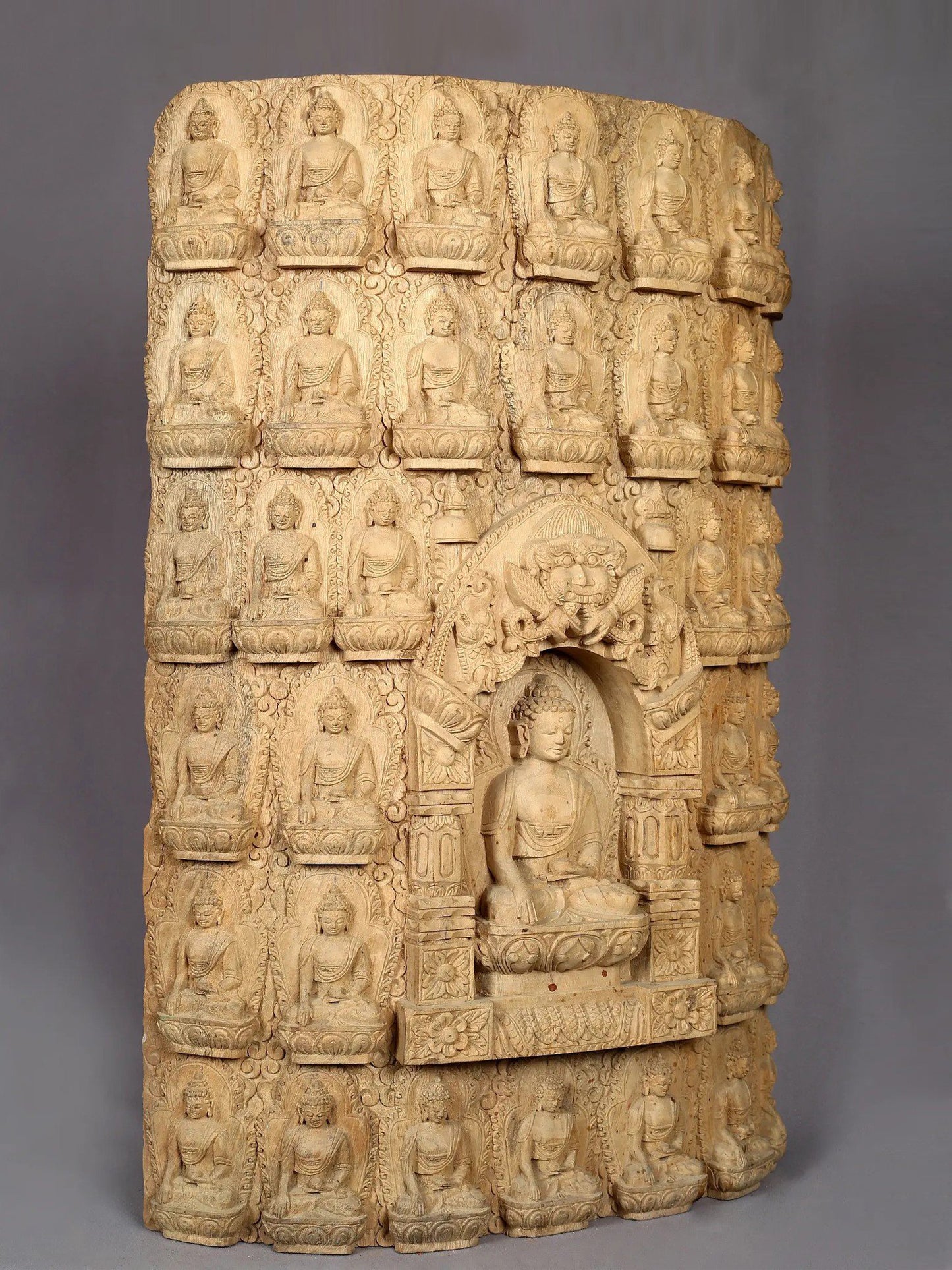 Stunning 36 Buddhas of Confession with Shakyamuni Handcarved In Nepal (Rare Artwork)