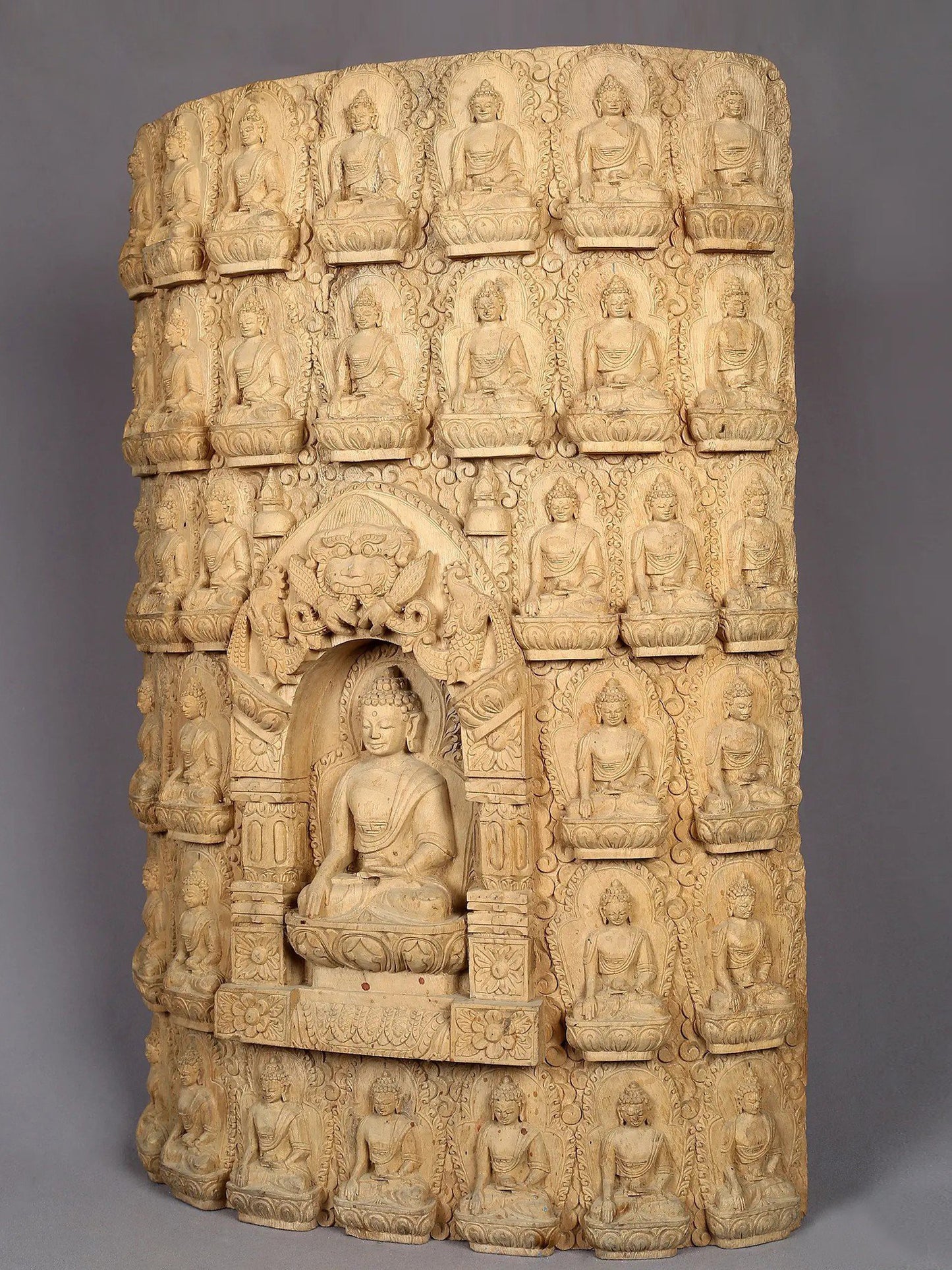 Stunning 36 Buddhas of Confession with Shakyamuni Handcarved In Nepal (Rare Artwork)