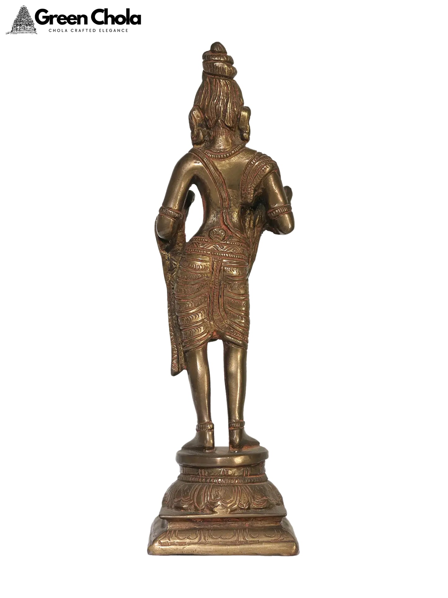 9-Inch Brass Statue of King Dasharatha - Father of Lord Rama