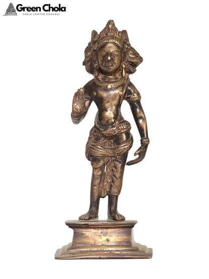 Vaikuntha Narasimha Brass Statue | Divine Home Decor 9-Inch