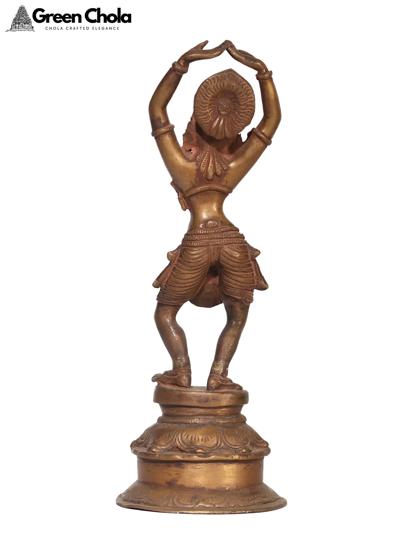 9-Inch Dancing Apsara Menaka Brass Statue