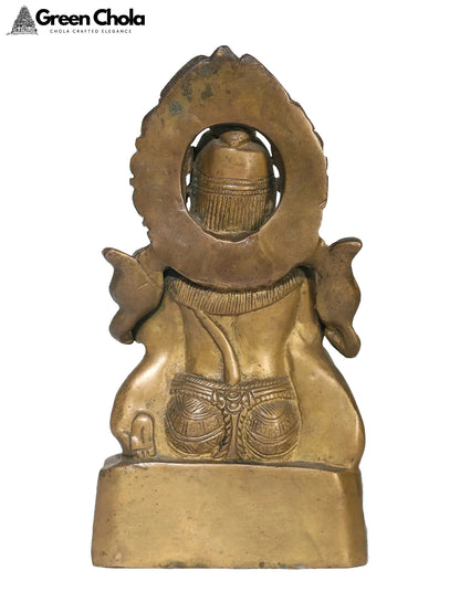 7-Inch Lord Hanuman Brass Statue Bestowing Blessings