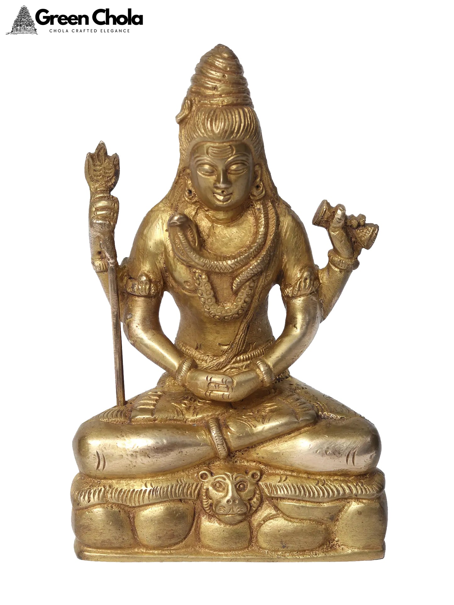 6-Inch Mahayogi Shiva Brass Idol | Spiritual Home Accent