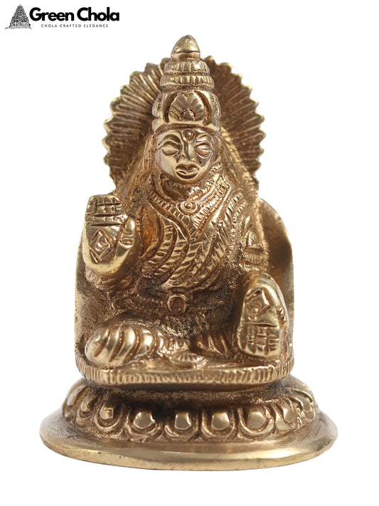 2-Inch Small Goddess Lakshmi Brass Statue