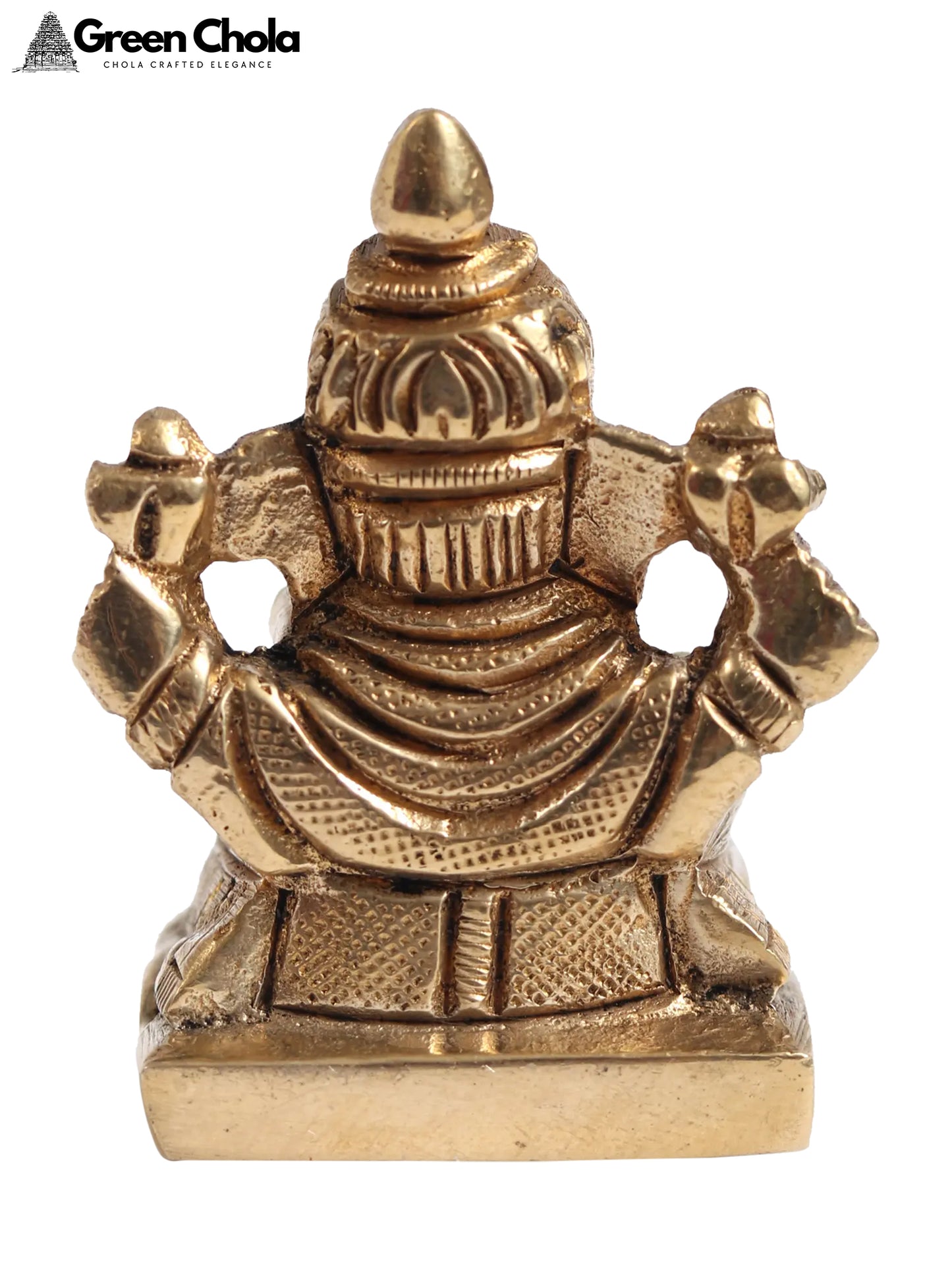 1-Inch Small Four-Armed Ganesha Brass Idol