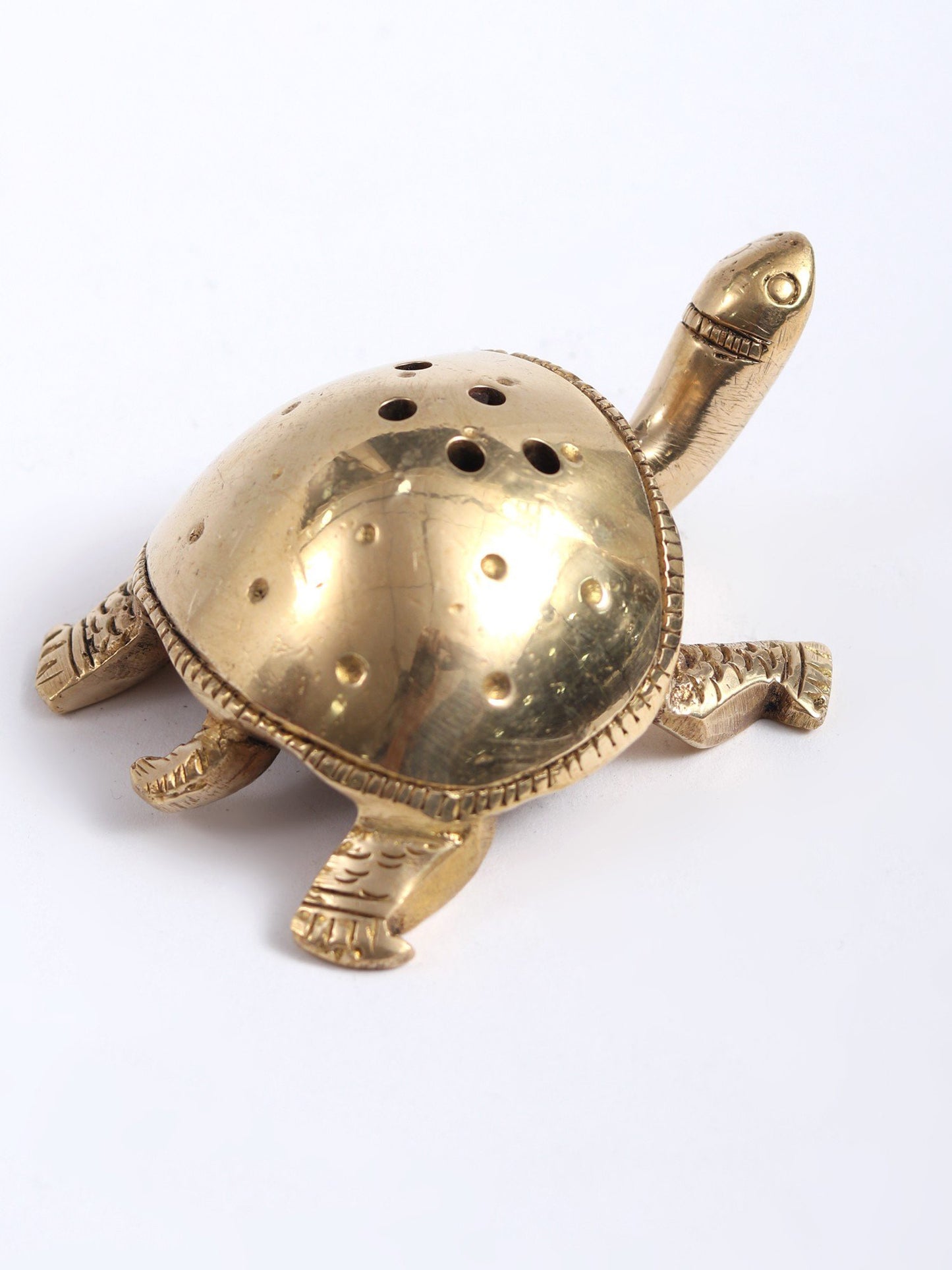 2" Tortoise Incense Stick Holder | Handmade | Brass Sculpture