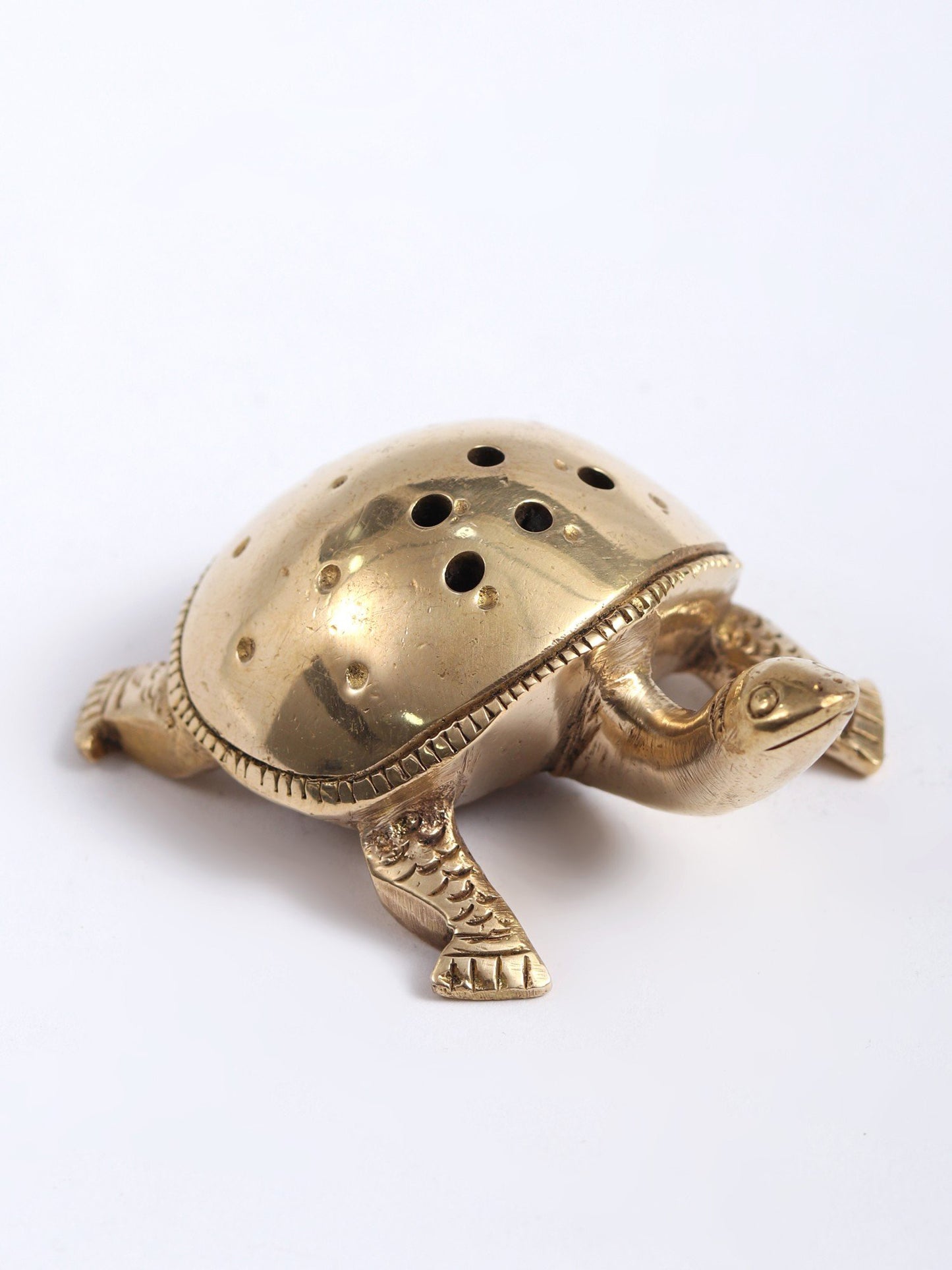 2" Tortoise Incense Stick Holder | Handmade | Brass Sculpture