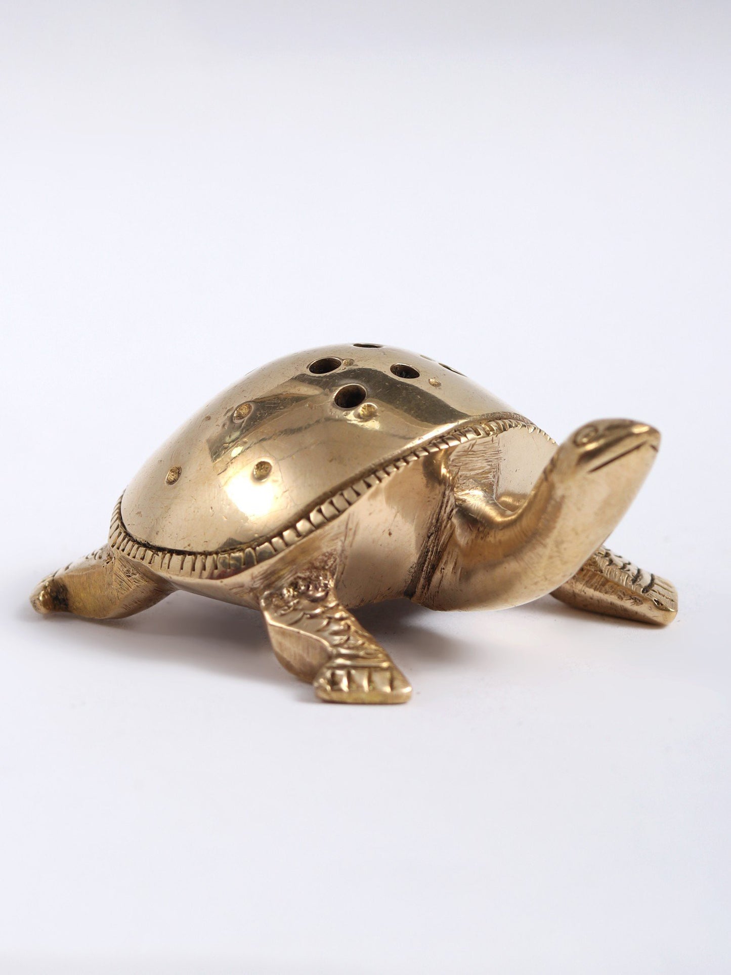 2" Tortoise Incense Stick Holder | Handmade | Brass Sculpture