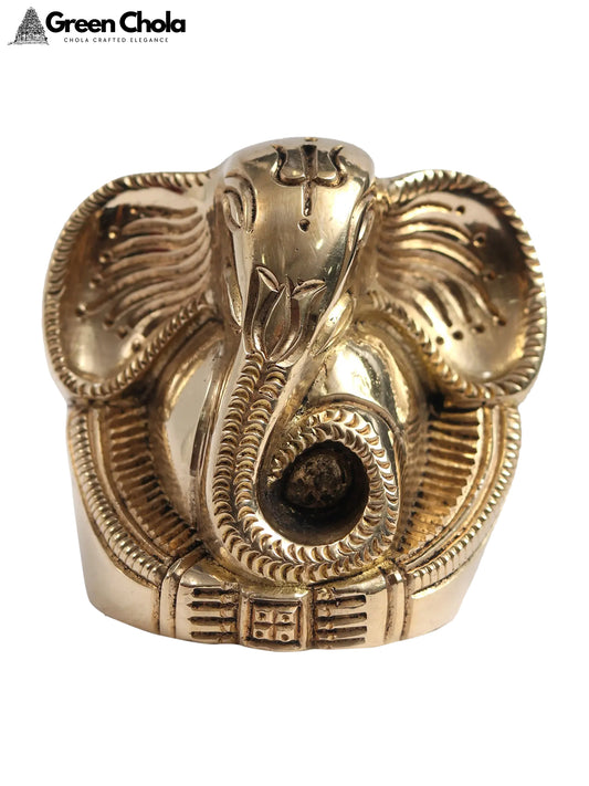 2-Inch Small Lord Ganesha Brass Sculpture