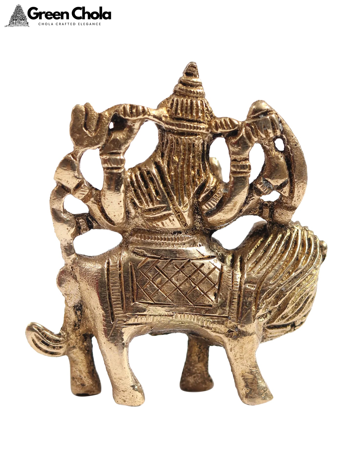 2-Inch Small Goddess Durga Brass Idol