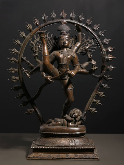 17" Urdhava Tandava (Shiva Tandava) Bronze Statue | Decorative Bronze Idol | Bronze Statue For Temple