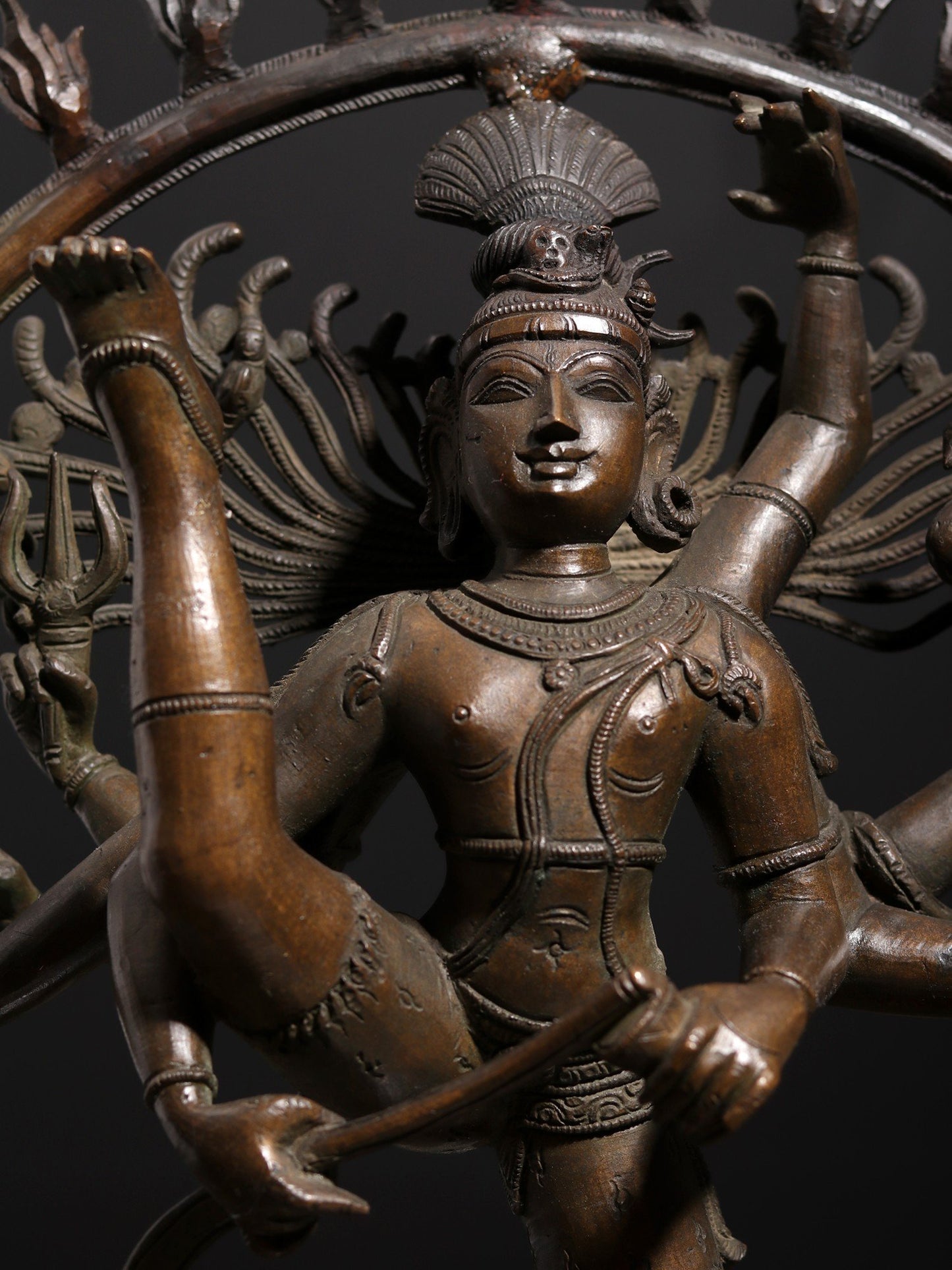 17" Urdhava Tandava (Shiva Tandava) Bronze Statue | Decorative Bronze Idol | Bronze Statue For Temple