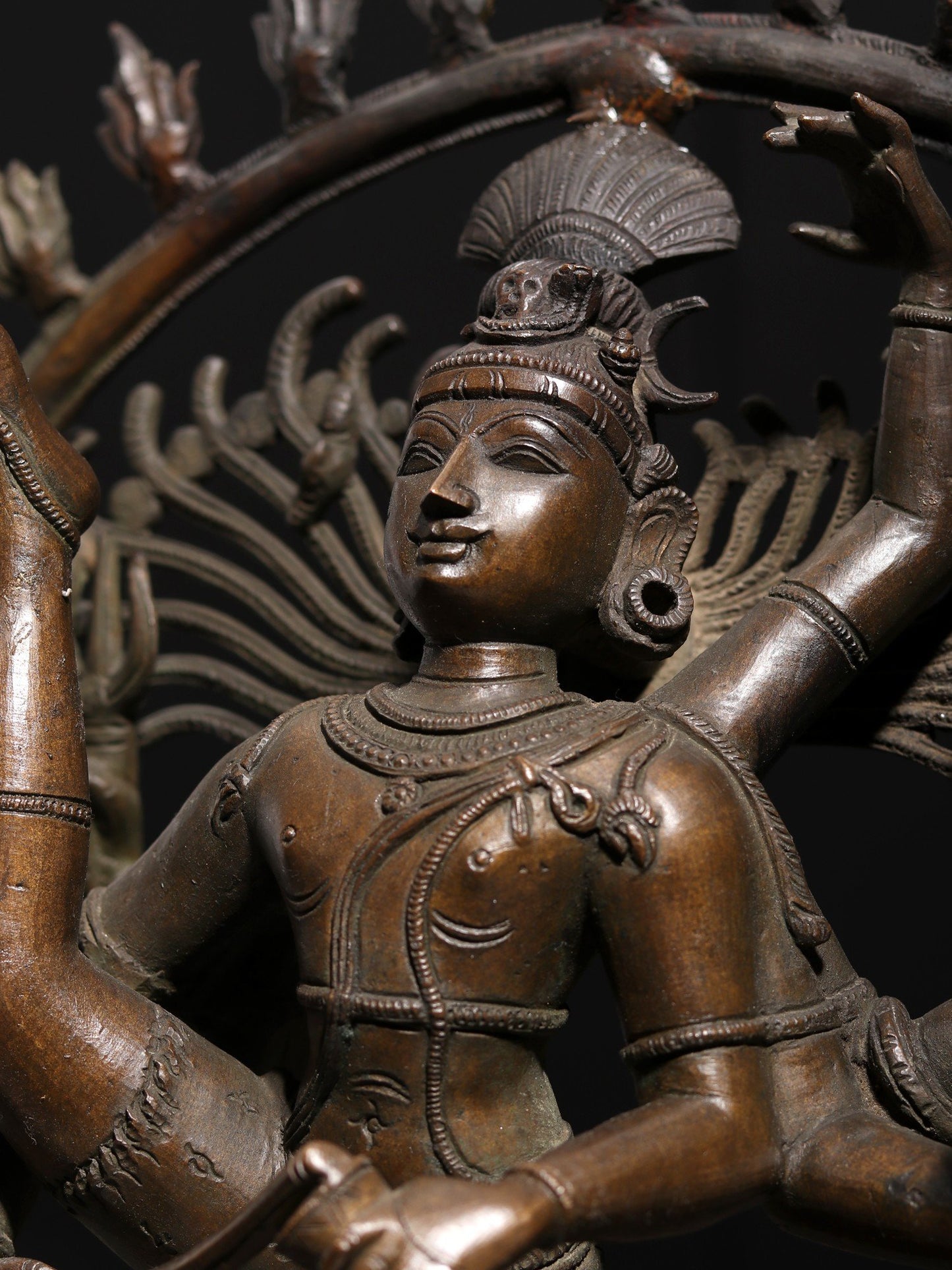 17" Urdhava Tandava (Shiva Tandava) Bronze Statue | Decorative Bronze Idol | Bronze Statue For Temple