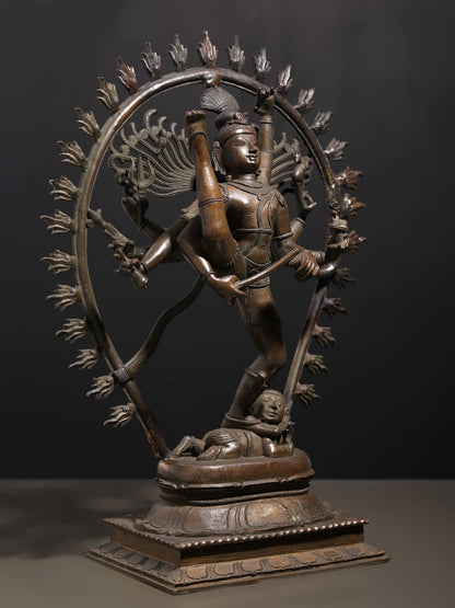 17" Urdhava Tandava (Shiva Tandava) Bronze Statue | Decorative Bronze Idol | Bronze Statue For Temple