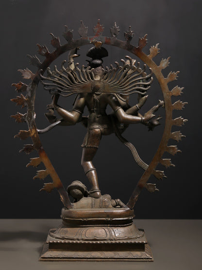 17" Urdhava Tandava (Shiva Tandava) Bronze Statue | Decorative Bronze Idol | Bronze Statue For Temple