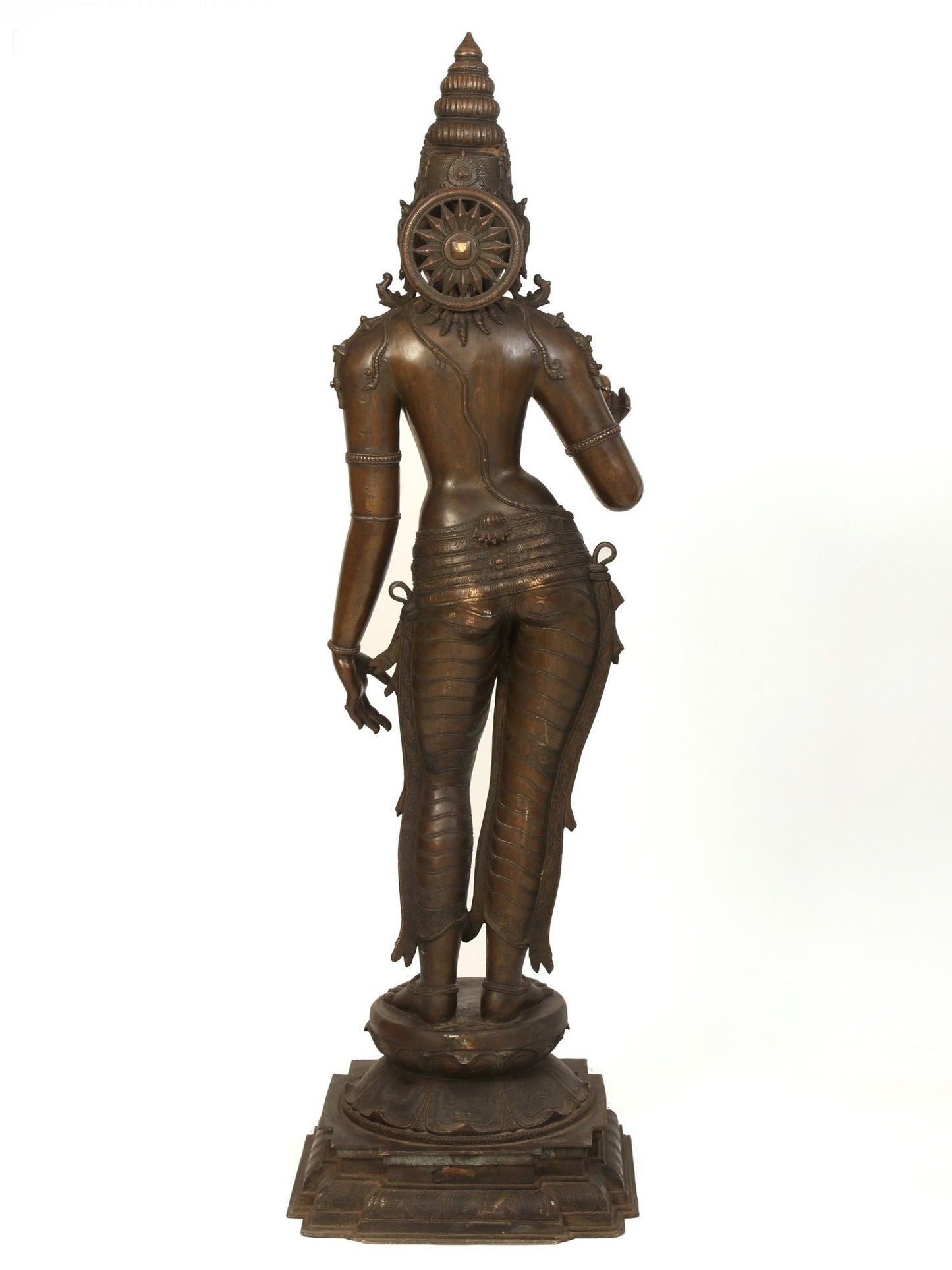 70" Large Standing Goddess Sivagami (Devi Uma) Bronze Sculpture