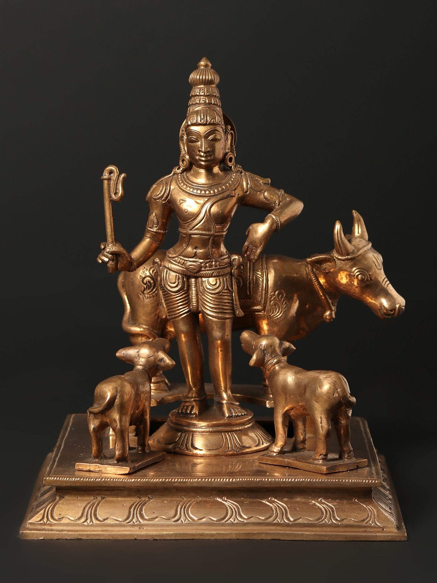 8" Lord Rajagopalaswamy Bronze Sculpture - A Form of Lord Krishna | Bronze Statue