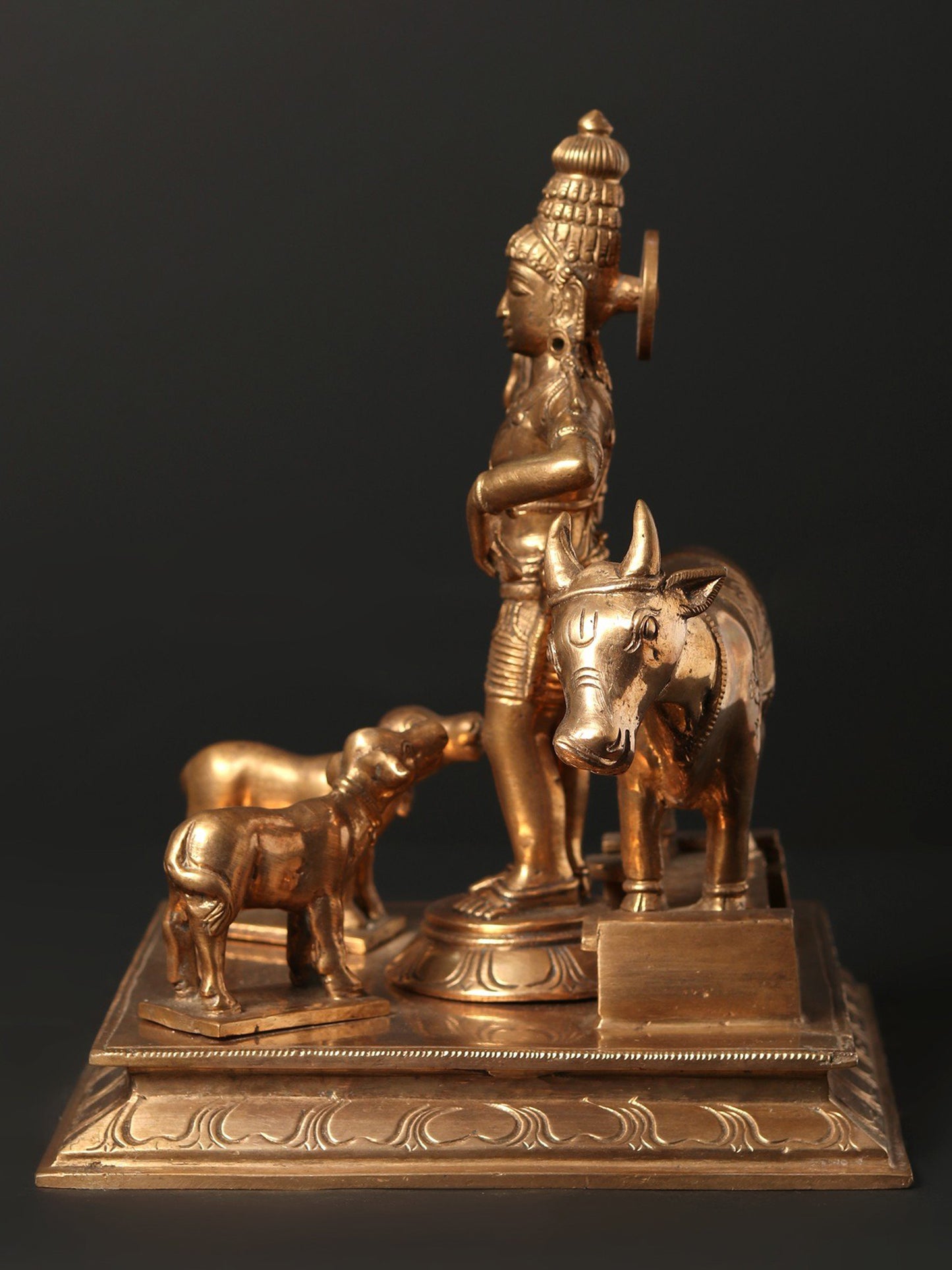 8" Lord Rajagopalaswamy Bronze Sculpture - A Form of Lord Krishna | Bronze Statue