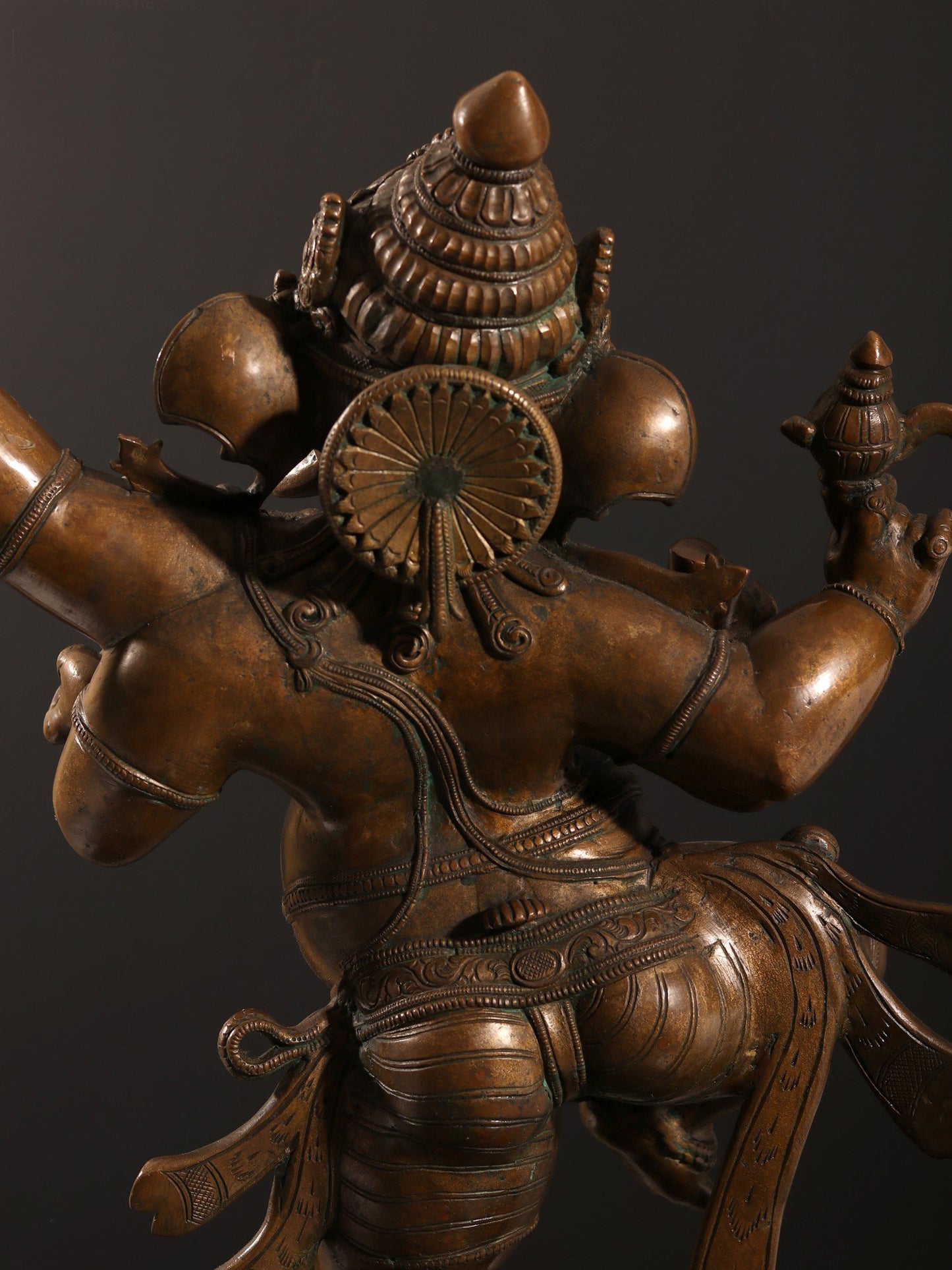 29" Four-Armed Dancing Lord Ganesha Bronze Sculpture | Bronze Statue