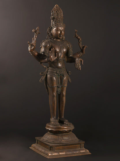 39" Large Lord Shiva as Pashupatinath Bronze Sculpture | Bronze Statue