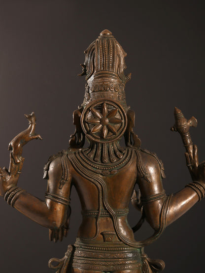 39" Large Lord Shiva as Pashupatinath Bronze Sculpture | Bronze Statue