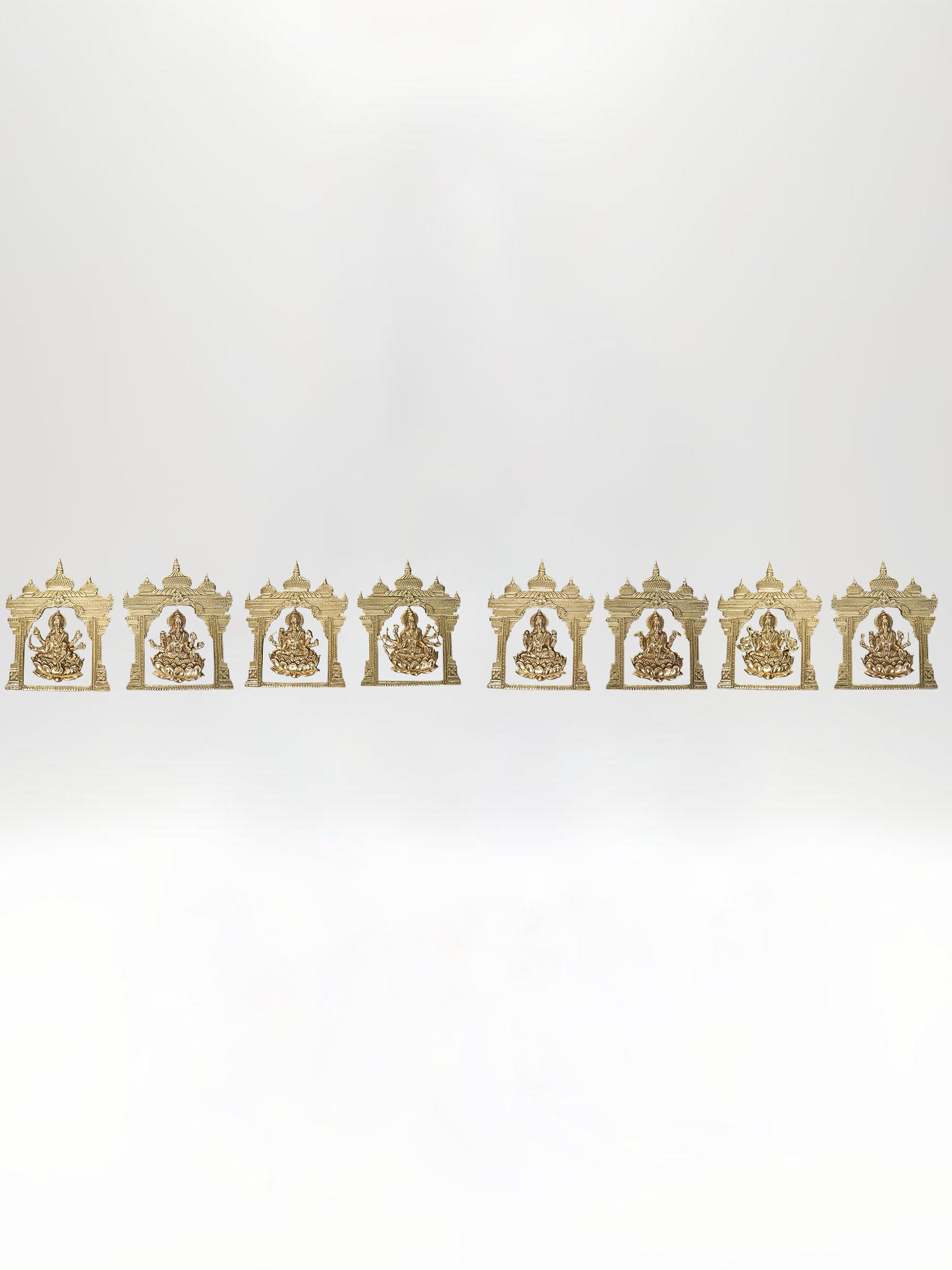 Ashtalakshmi Brass Wall Decor (Goddess of Wealth and Prosperity) 15-Inch