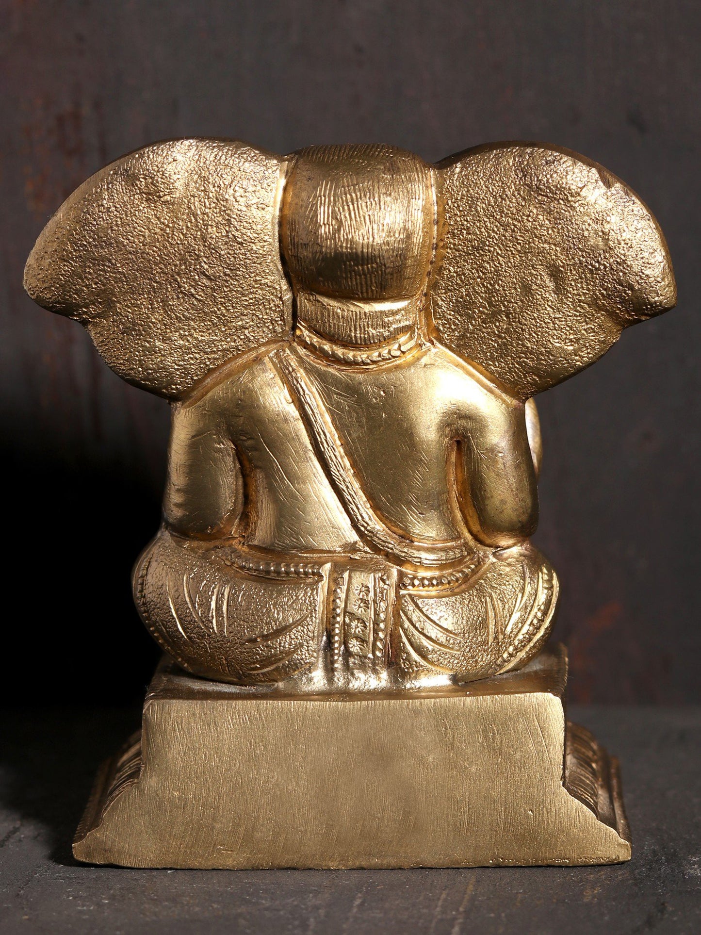 3" Small Lord Ganesha with Large Ears | Hoysala Art  Bronze Statue