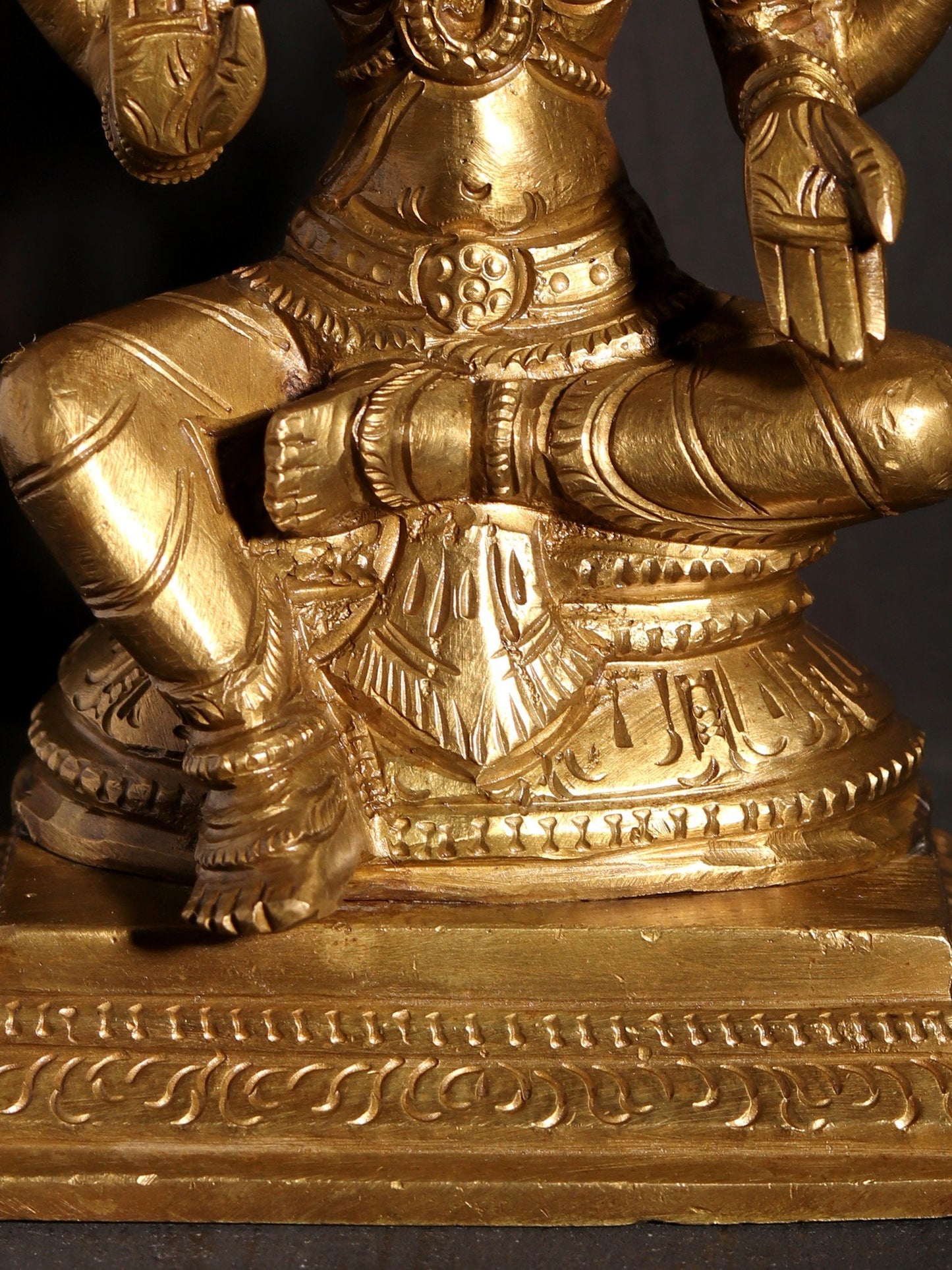 5" Small Four Armed Goddess Lakshmi | Hoysala Art Bronze Statue