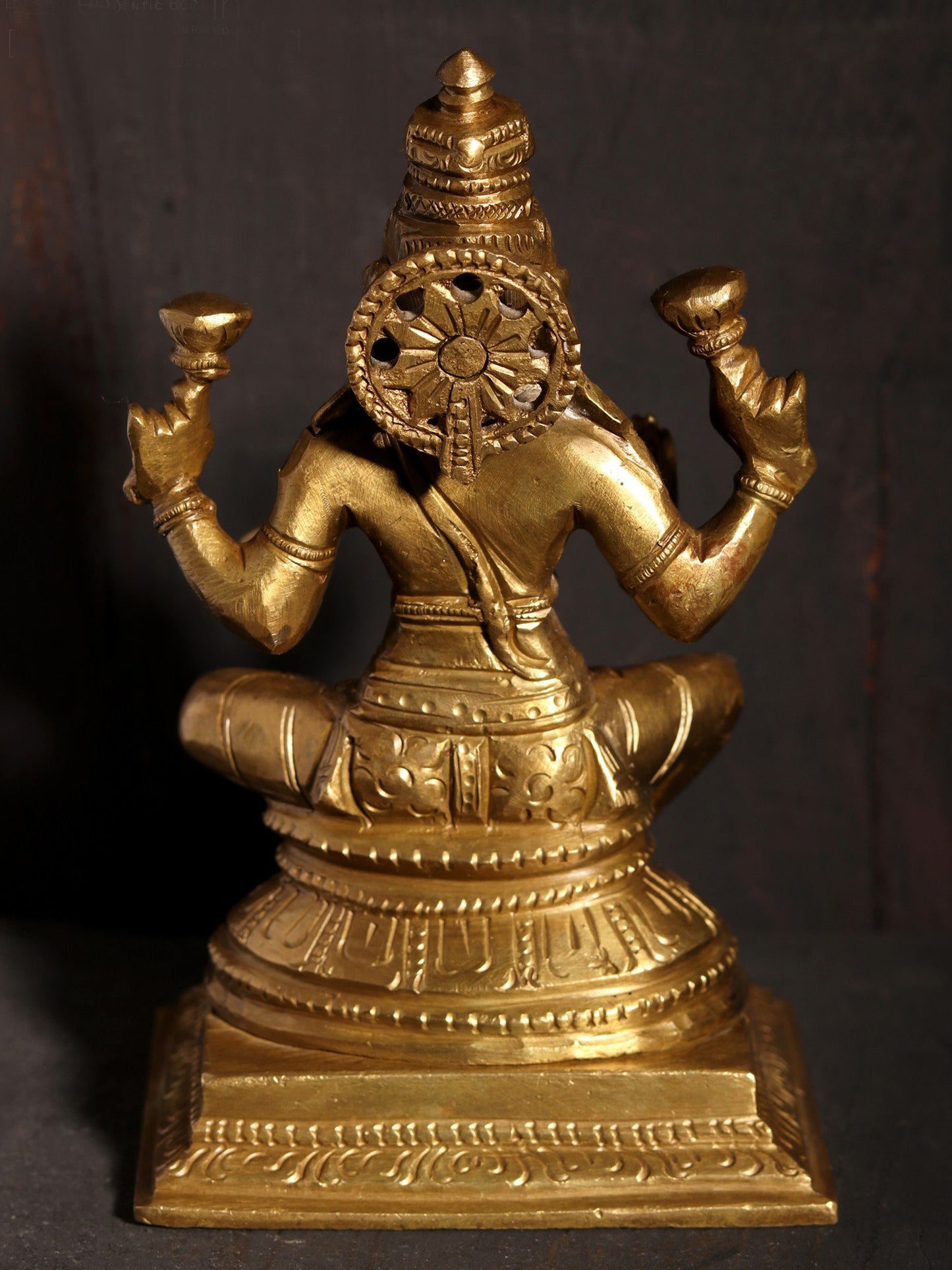 5" Small Four Armed Goddess Lakshmi | Hoysala Art Bronze Statue