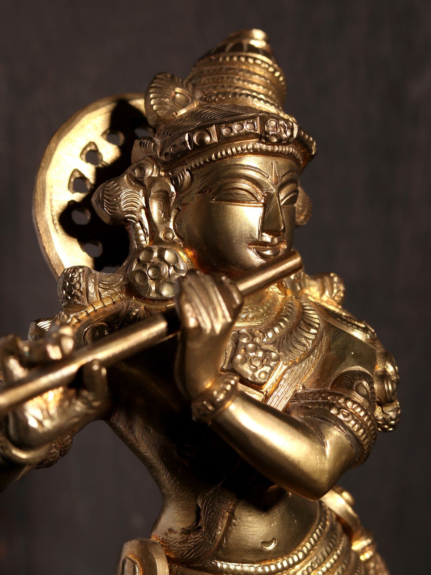 11" Lord Venugopal Kishna | Decorative Bronze Idol | Figurine For Gifting | Bronze Statue For Temple