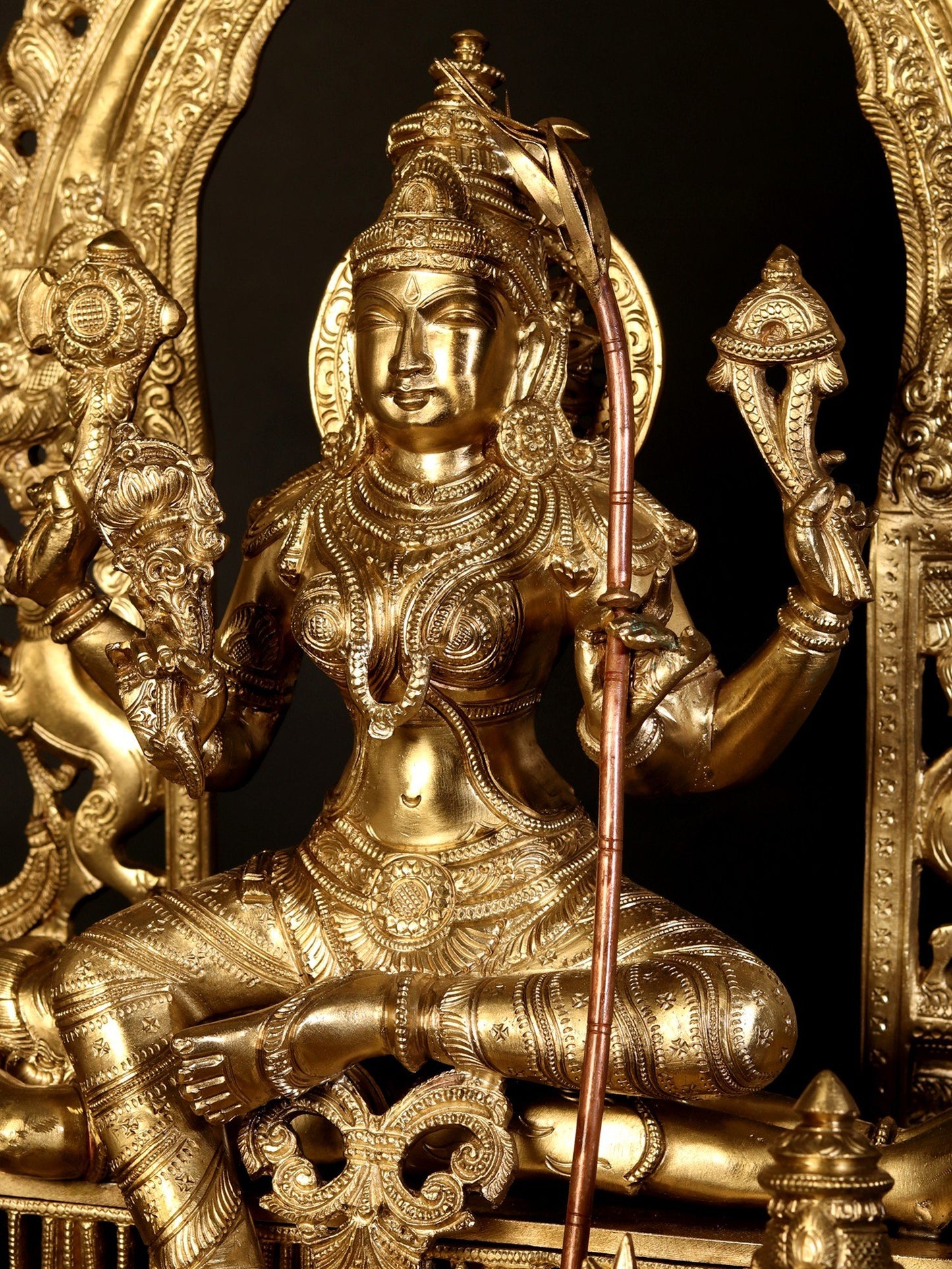 30" Superfine Goddess Rajarajeshwari Bronze Idol with God and Goddess | Bronze Statue