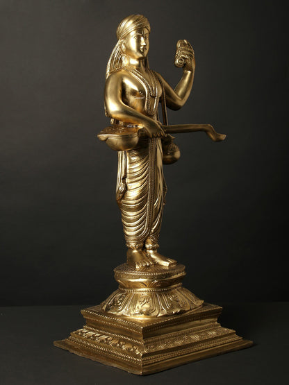 20" Bronze Statue Of Naradmuni | Decorative Bronze Idol | Figurine For Gifting | Bronze Statue For Temple